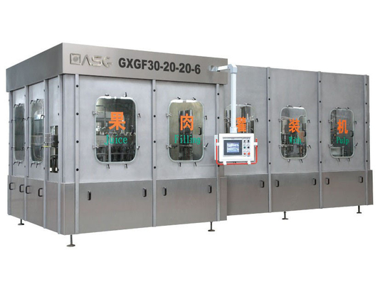 PET a máquina de enchimento líquida volumétrico das garrafas 18000BPH para a polpa/suco das fibras